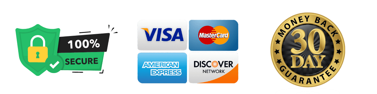 100% safe and secure checkout